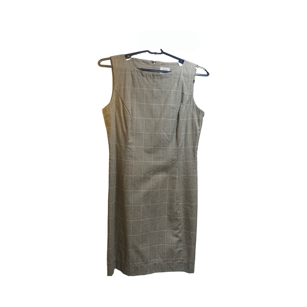 GAP Size 4 Sleeveless Windowpane Midi Dress - Brown Plaid